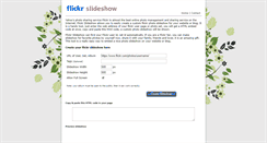 Desktop Screenshot of flickrslideshow.com